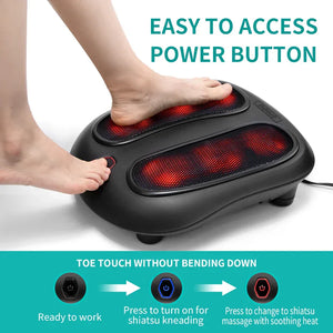 Nekteck Foot Massager with Heat (Black) – Deep Kneading Foot Massage Machine - Malisa Mobility