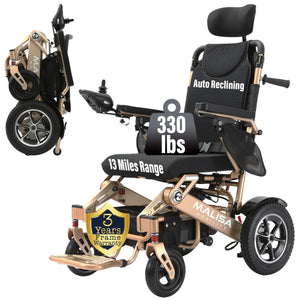 MLS-10AR Malisa Electric Wheelchair - Auto Reclining Backrest - Malisa Mobility
