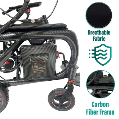 MLS-20 Malisa Carbon Fiber Electric Wheelchair - Ultra Lightweight