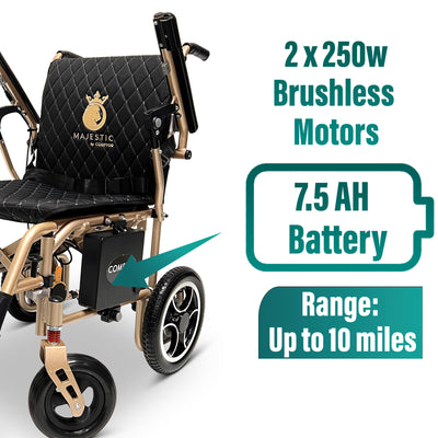 X7 Lightweight Foldable Electric Wheelchair 19 Miles