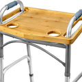 Medical King Walker Tray Table with Cup Holder - Bamboo Folding Design - Malisa Mobility