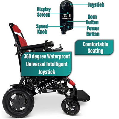 Electric Wheelchair 9000 Led Joystick Lightweight Remote Controlled