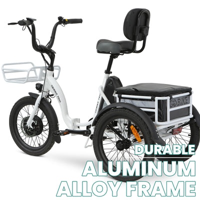 TRIO Portable Electric Bicycle - White / Black Frame