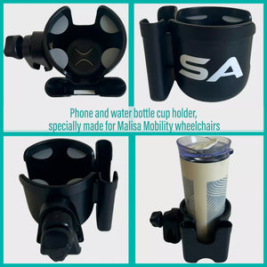 Electric Wheelchair & Scooter Cup Holder & Phone Holder - Malisa Mobility