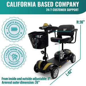 MLS-1 Mobility Scooters - 13 Miles Range - Malisa Mobility