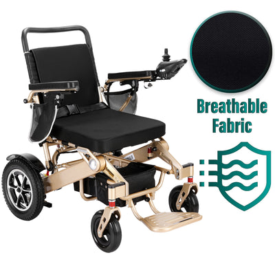 MLS-10MF Electric Wheelchair Lightweight Folding Airline Approved Remote Control 330 lbs. 13 Miles Malisa Mobility