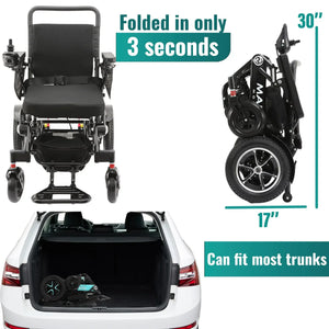 RENTAL - MLS-10AF Malisa Automatic Folding Electric Wheelchair - Malisa Mobility