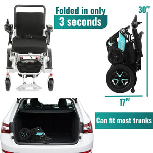 RENTAL - MLS-10AF Malisa Automatic Folding Electric Wheelchair - Malisa Mobility