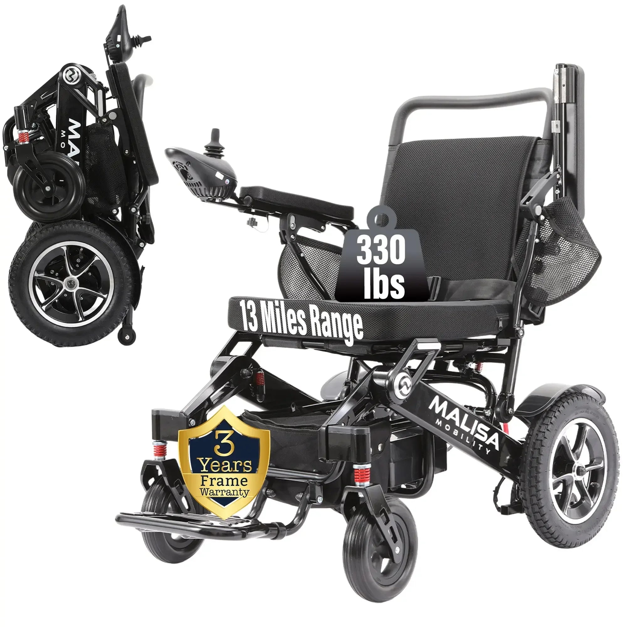 RENTAL - MLS-10AF Malisa Automatic Folding Electric Wheelchair - Malisa Mobility