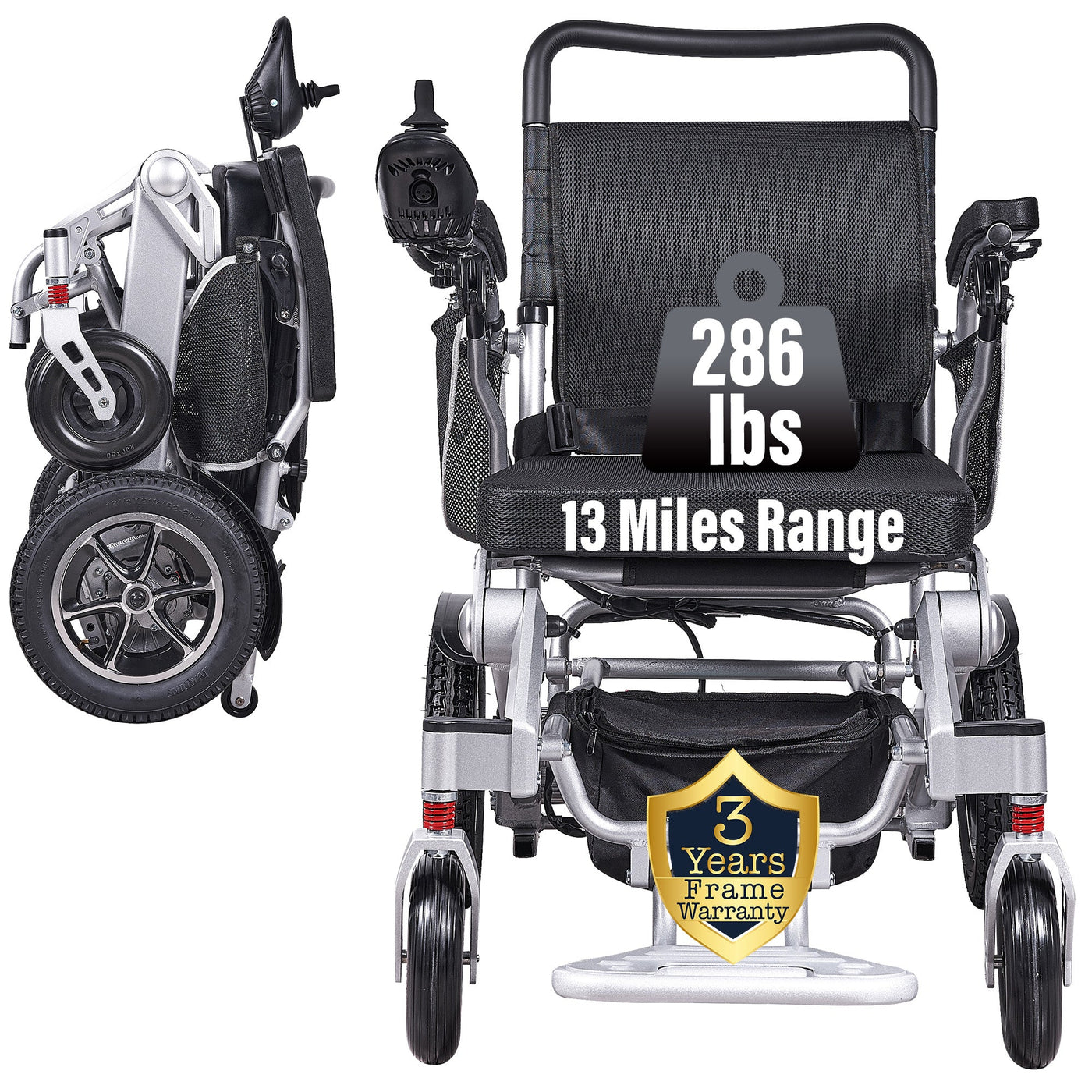 MLS-10AF Malisa Electric Wheelchair Automatic Folding - Standart Frame