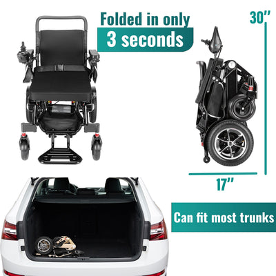 MLS-10AF Malisa Electric Wheelchair Automatic Folding - Standart Frame