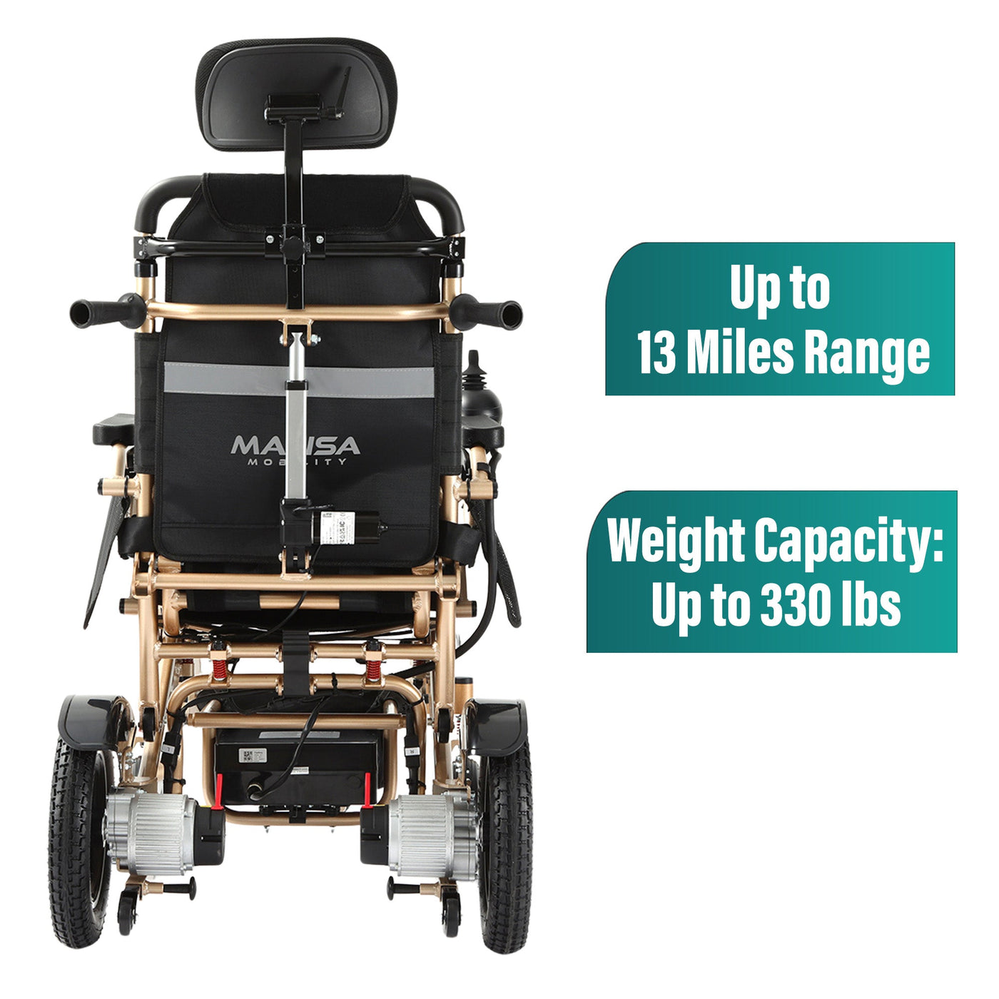 MLS-10AR Malisa Electric Wheelchair - Auto Reclining Backrest