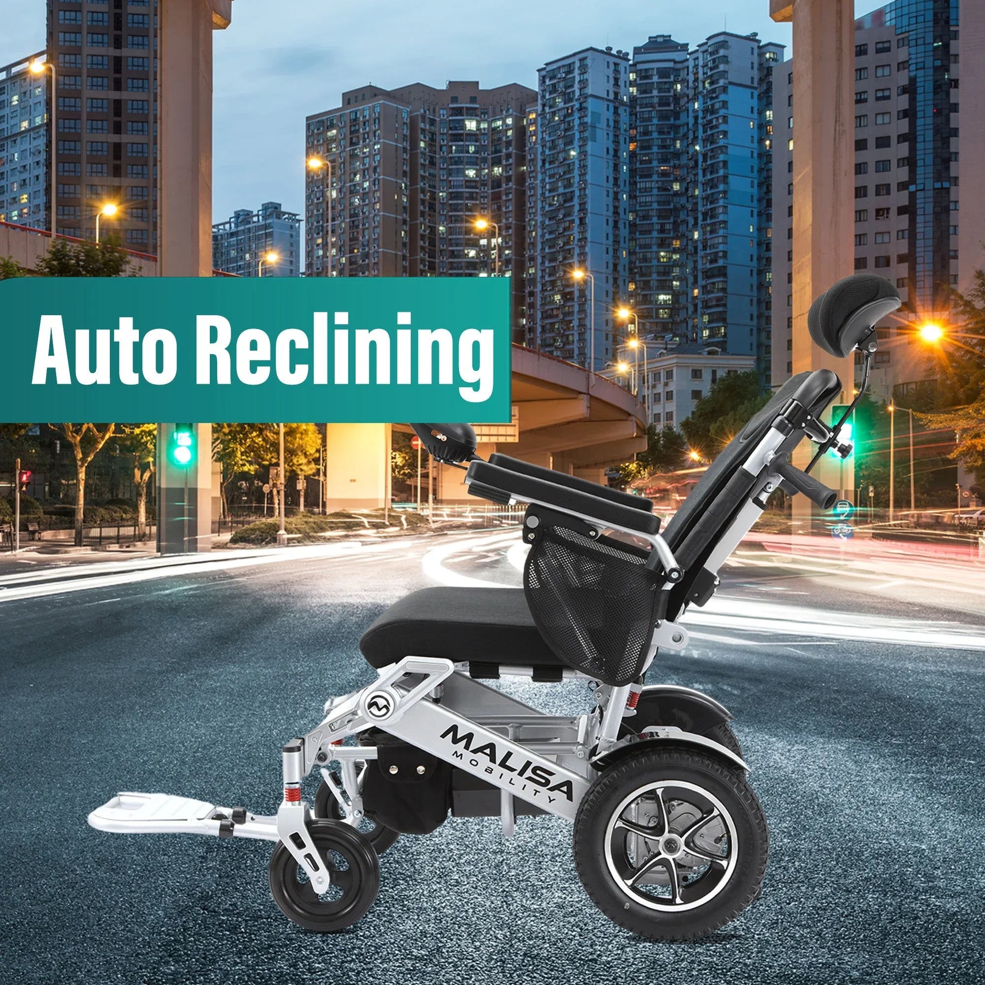 MLS-10AR Malisa Electric Wheelchair - Auto Reclining Backrest - Malisa Mobility