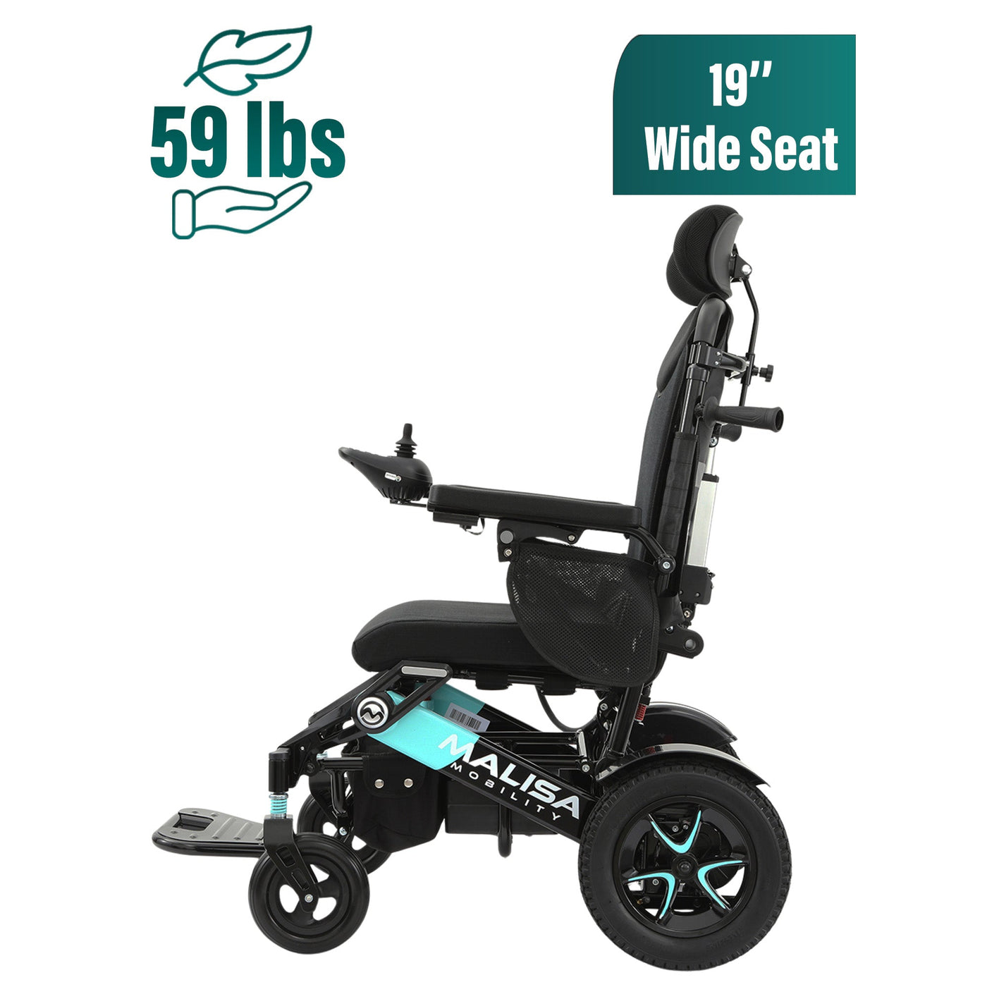 MLS-10AR Malisa Electric Wheelchair - Auto Reclining Backrest