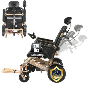 MLS-10AR Malisa Electric Wheelchair - Auto Reclining Backrest - Malisa Mobility