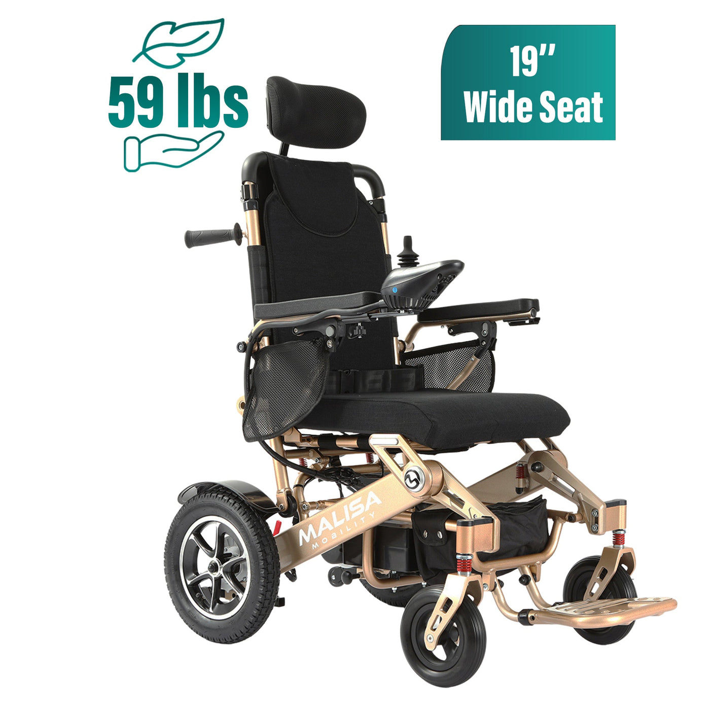 MLS-10AR Malisa Electric Wheelchair - Auto Reclining Backrest