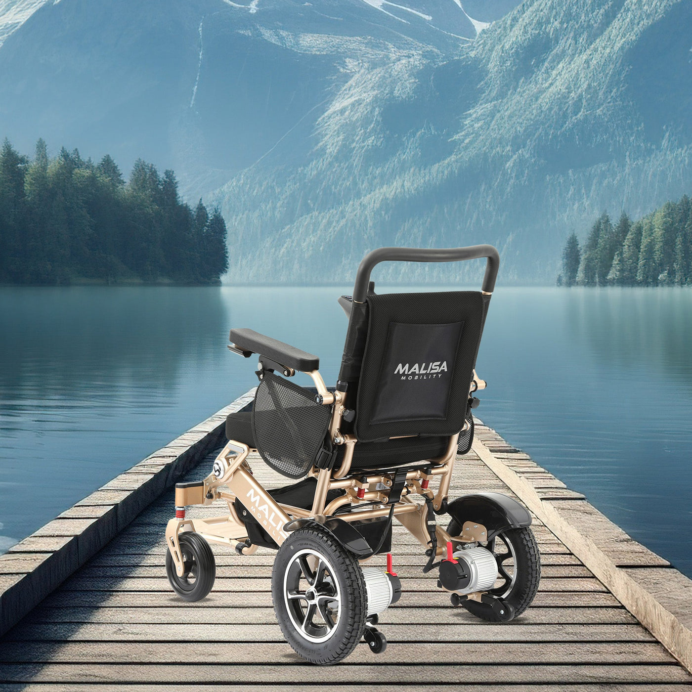 MLS-10MF Malisa Electric Wheelchair - Manual Folding