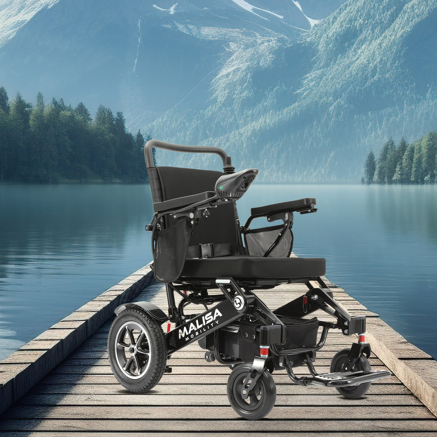 MLS-10MF Malisa Electric Wheelchair - Manual Folding