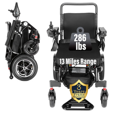 MLS-10MF Malisa Electric Wheelchair - Manual Folding - Standart Frame