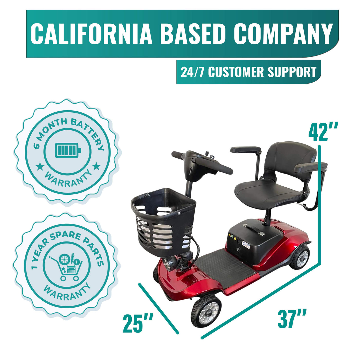 MLS-2 Detachable Mobility Scooter 10 Miles