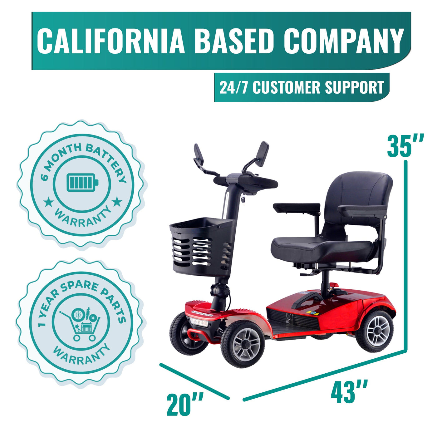 MLS-3 Malisa Detachable Mobility Scooter Plus