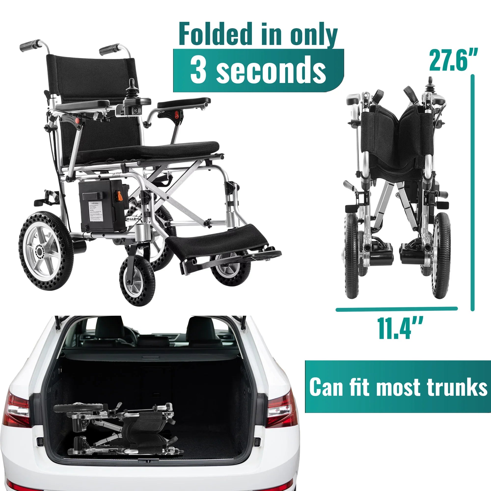 MLS-4 Malisa Ultra Lightweight Electric Wheelchair - Malisa Mobility