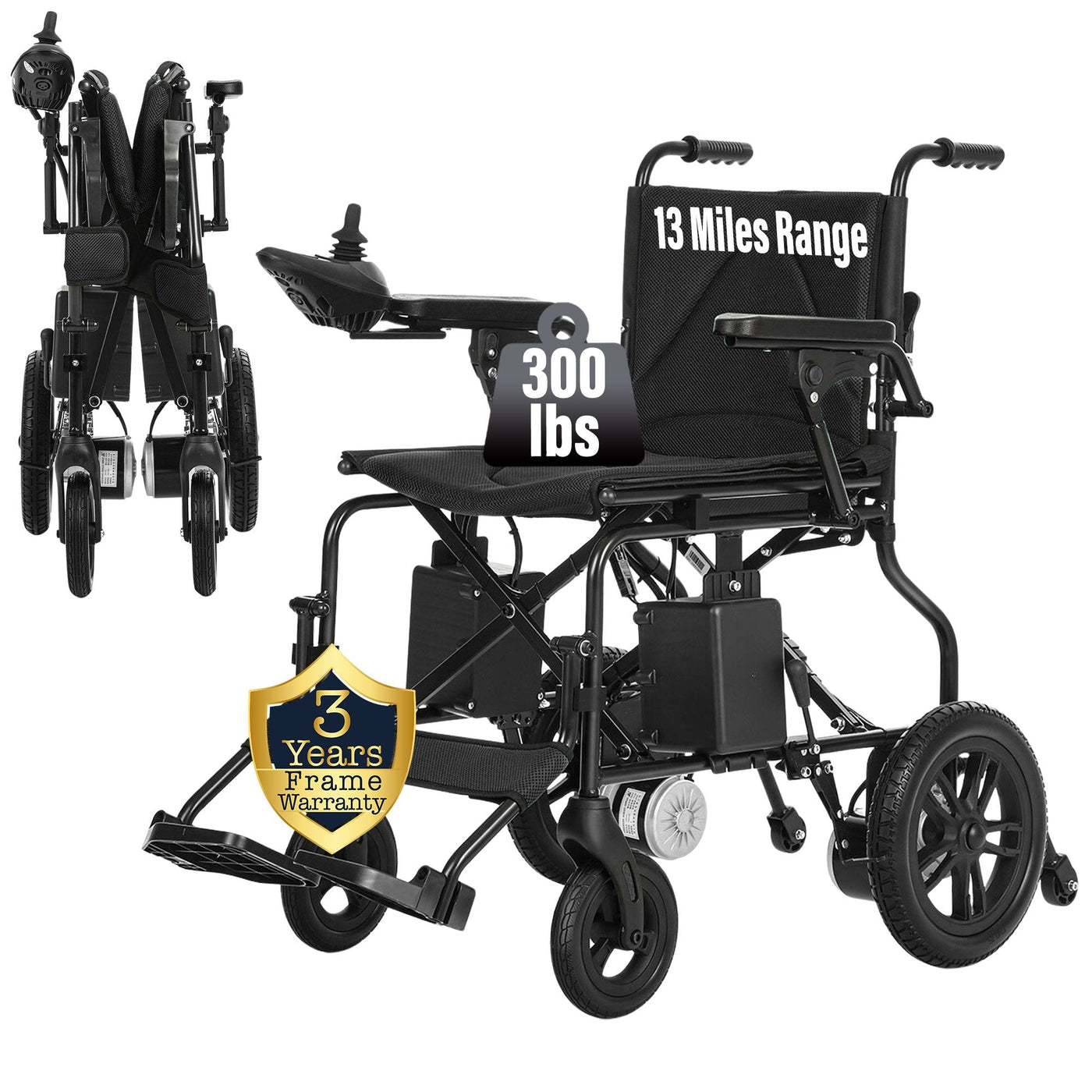 MLS-6001 Malisa Electric Wheelchair - Lightweight Folding