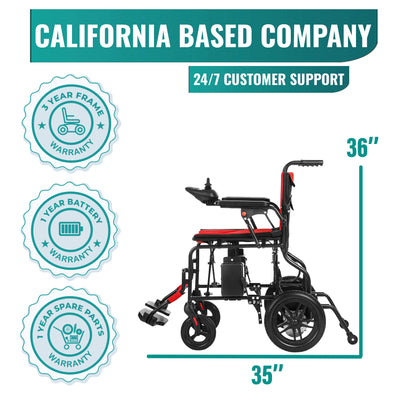 MLS-6001 Malisa Electric Wheelchair - Lightweight Folding