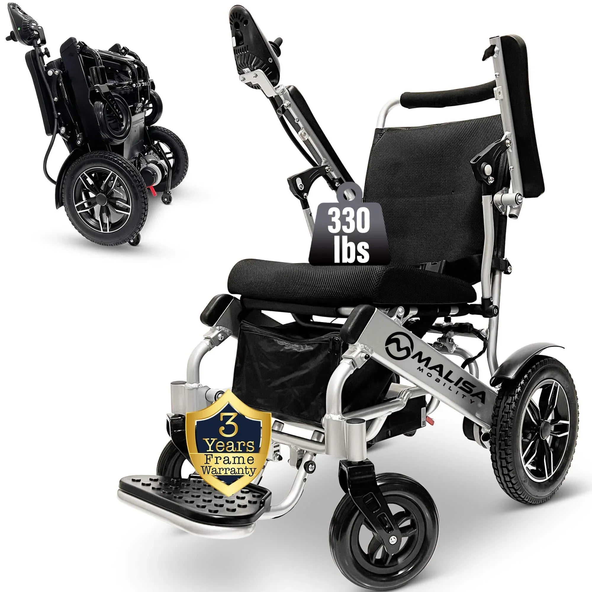 Malisa MLS-8 Lightweight Electric Wheelchair | Foldable & Compact