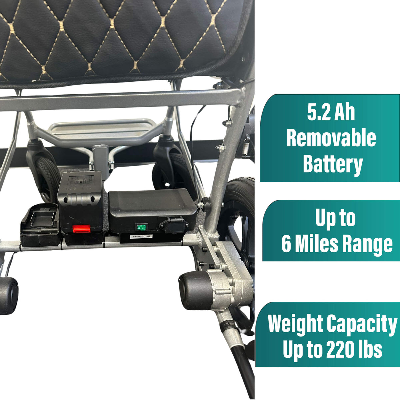 MLS-9 Malisa Foldable Electric Wheelchair - Ultra Lightweight