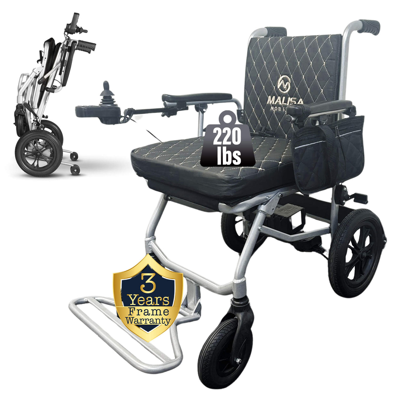 MLS-9 Malisa Foldable Electric Wheelchair - Ultra Lightweight