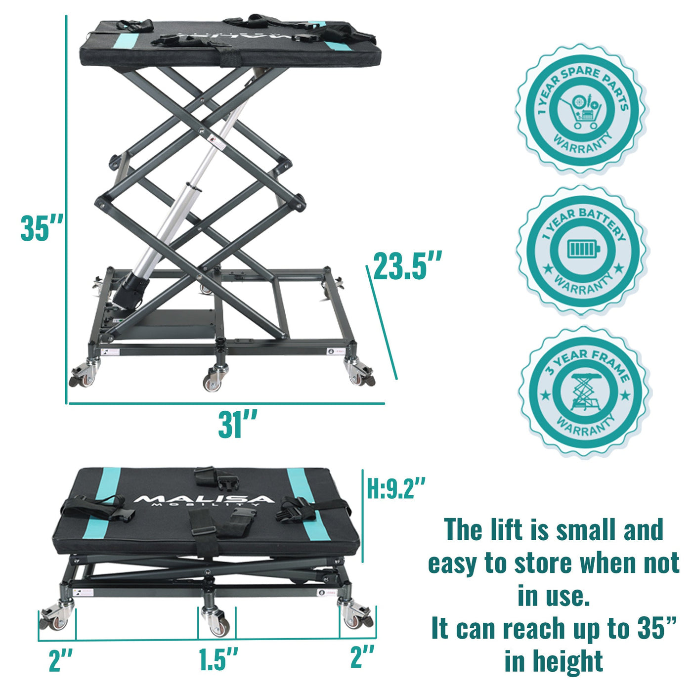 MLS LIFT- Malisa Electric Wheelchair and Scooter Lift for Car