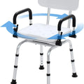 360° Swivel Rotating Shower Chair with Padded Flip-Up Armrests - Malisa Mobility