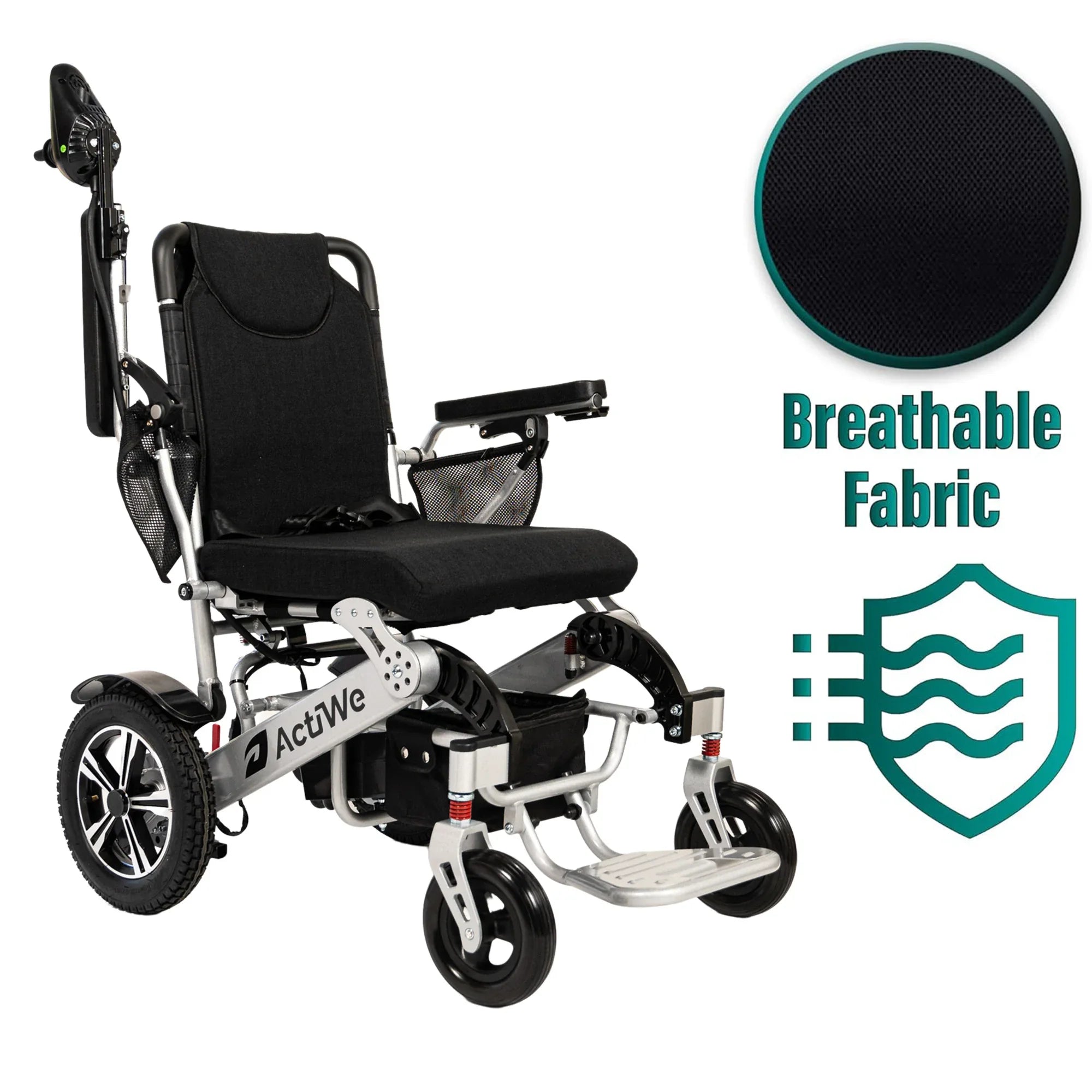 Long Range Folding Electric Wheelchair | 20 Mile Range | WX8000 - Malisa Mobility