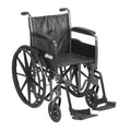 Adjustable Dual Axle Folding Wheelchair | Silver Vein Steel Frame - Malisa Mobility