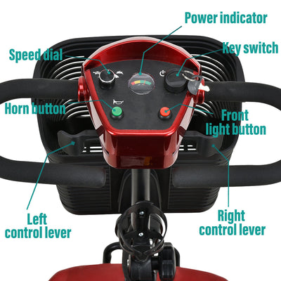 MLS-3MS Foldable Mobility Scooter 16 Miles Malisa Mobility