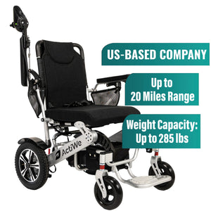Long Range Folding Electric Wheelchair | 20 Mile Range | WX8000 - Malisa Mobility
