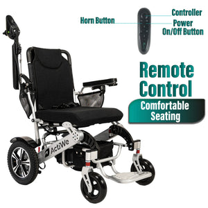 Long Range Folding Electric Wheelchair | 20 Mile Range | WX8000 - Malisa Mobility