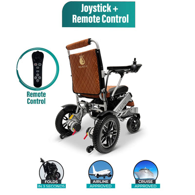 Electric Wheelchair IQ-8000 Remote Controlled Lightweight Leather Cushion