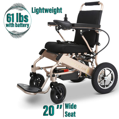 Electric Wheelchair  Foldable All Terrain Lightweight Standard Cushion