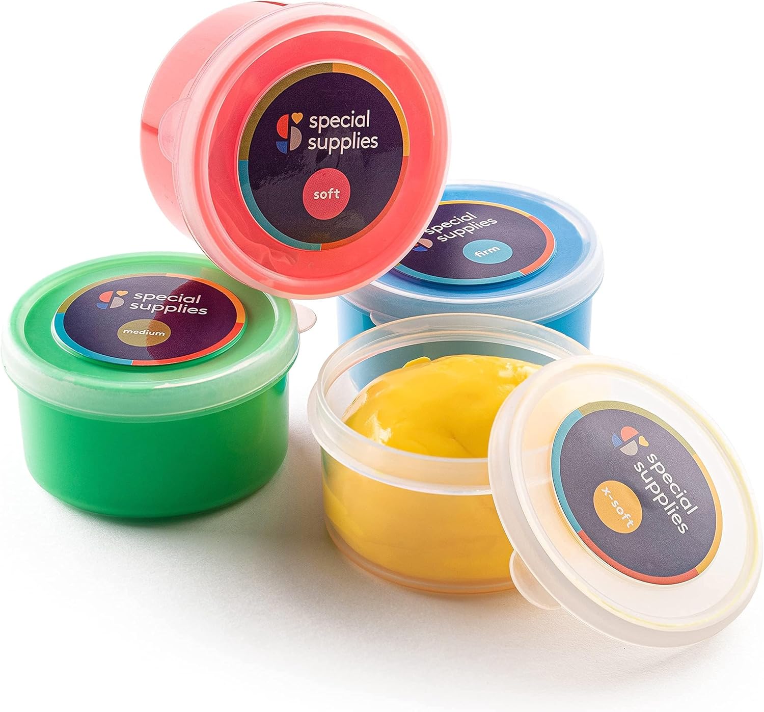 Demonstrating the pinching technique with therapy putty to stimulate fine motor development and coordination.