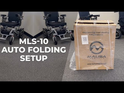 MLS-10AF Malisa Electric Wheelchair Automatic Folding - Leather