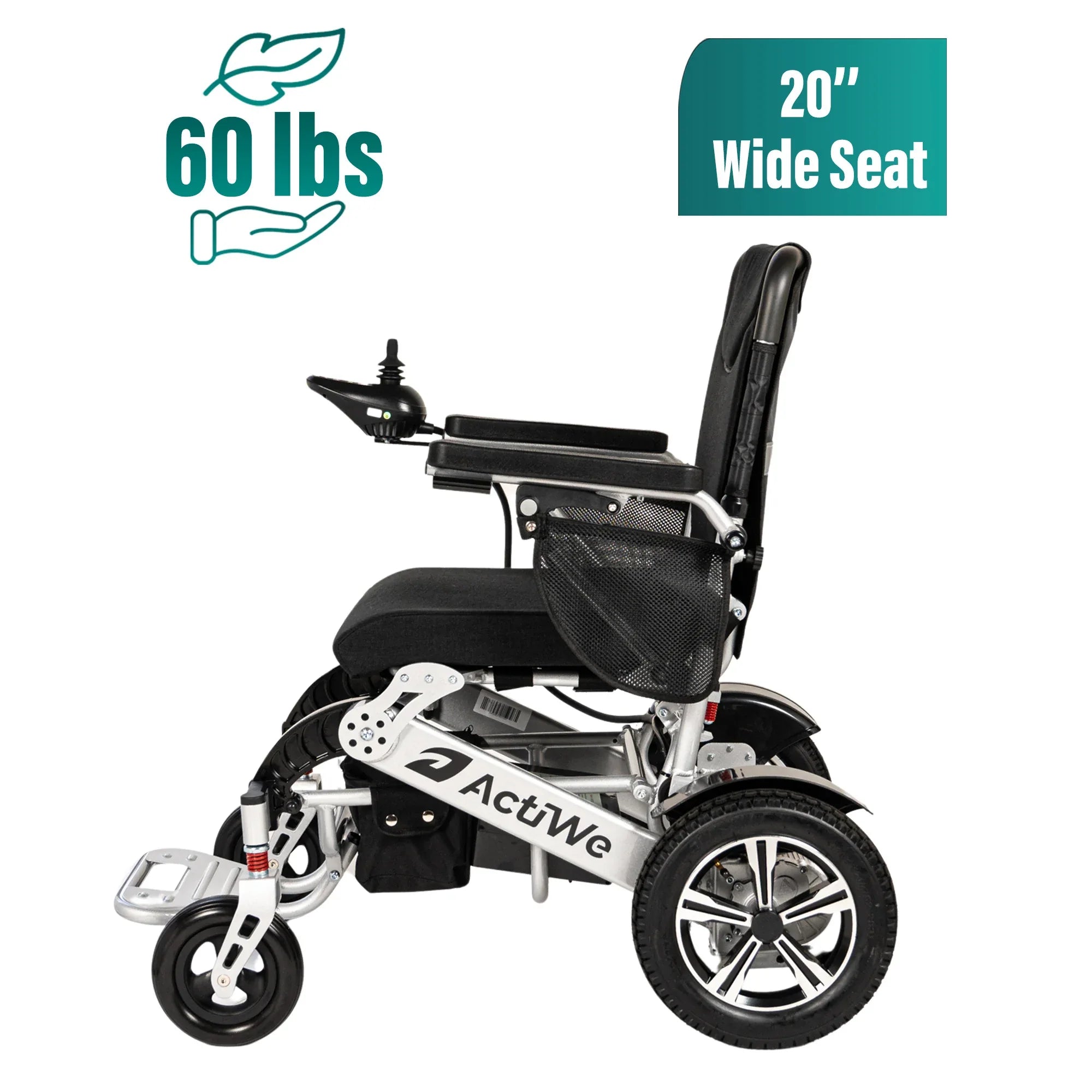 Long Range Folding Electric Wheelchair | 20 Mile Range | WX8000 - Malisa Mobility