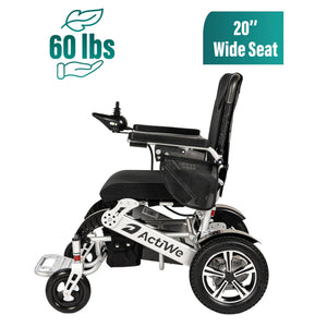 Long Range Folding Electric Wheelchair | 20 Mile Range | WX8000 - Malisa Mobility